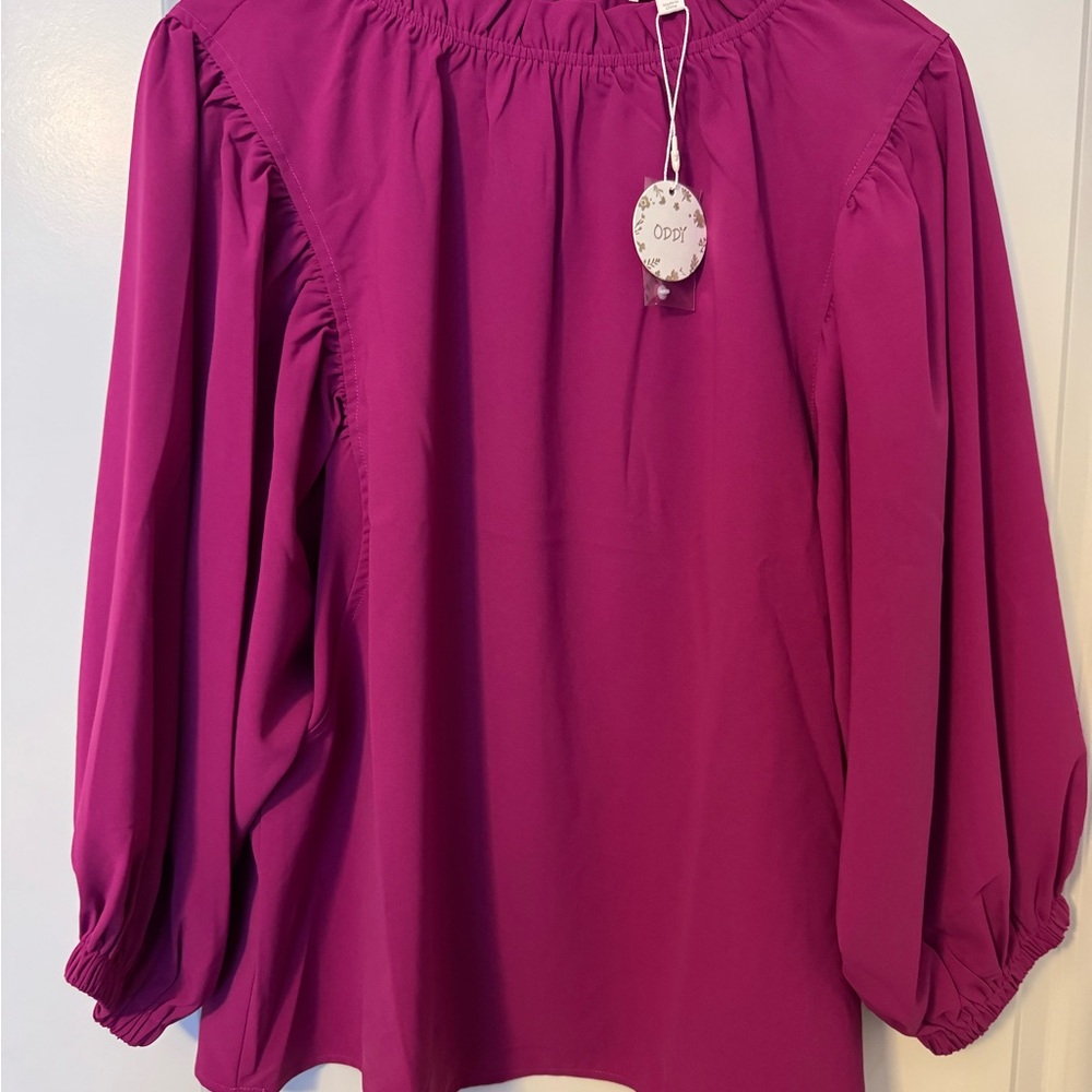 Pink Relaxed Smocked Blouse